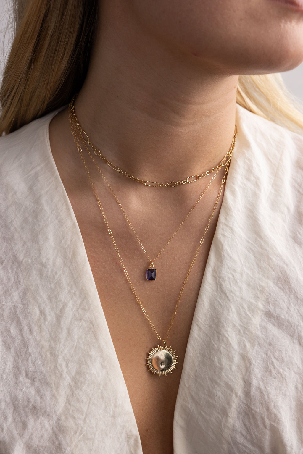 Rectangle Necklace in Iolite