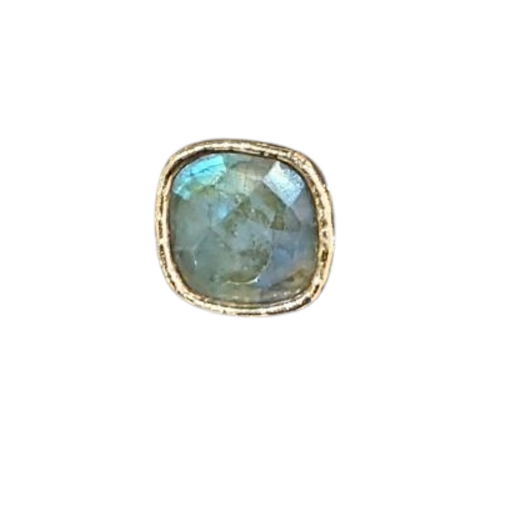 Cushion Cut Labradorite Cocktail Ring