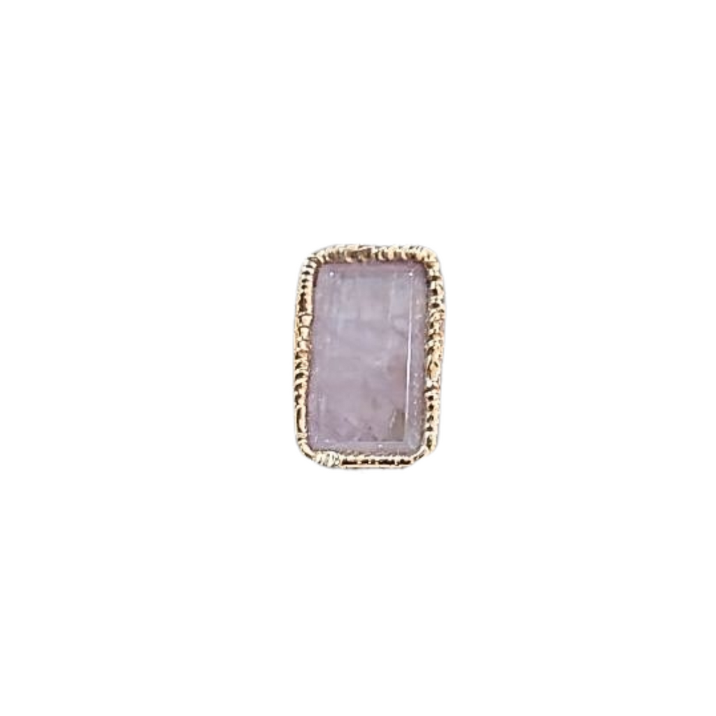 Tall Amethyst Rectangle Cocktail Ring