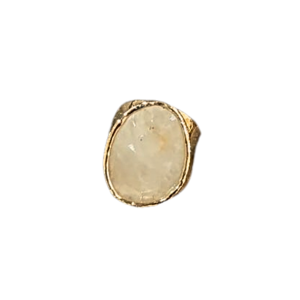 Beige Sapphire Cocktail Ring