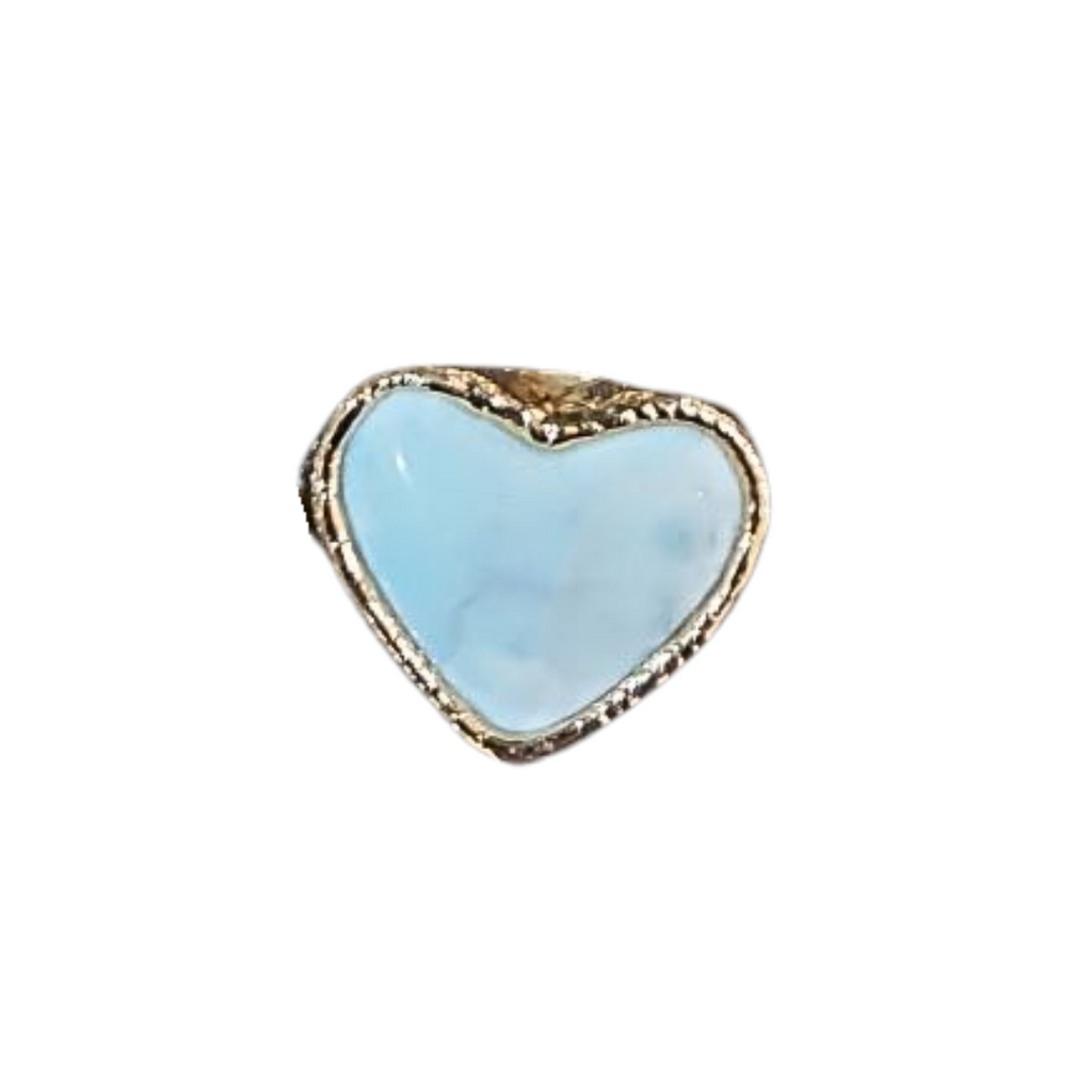 Larimar Heart Cocktail Ring