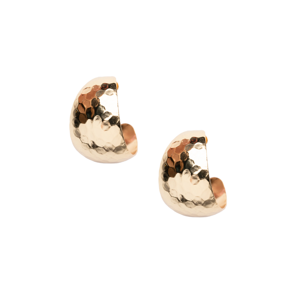 Ceclia Hammered Hoops