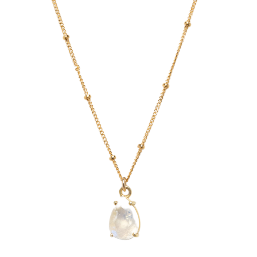 LUX Moonstone Teardrop Necklace