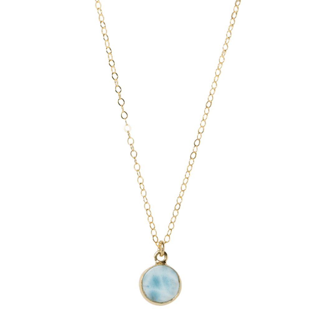 Larimar Coin Necklace