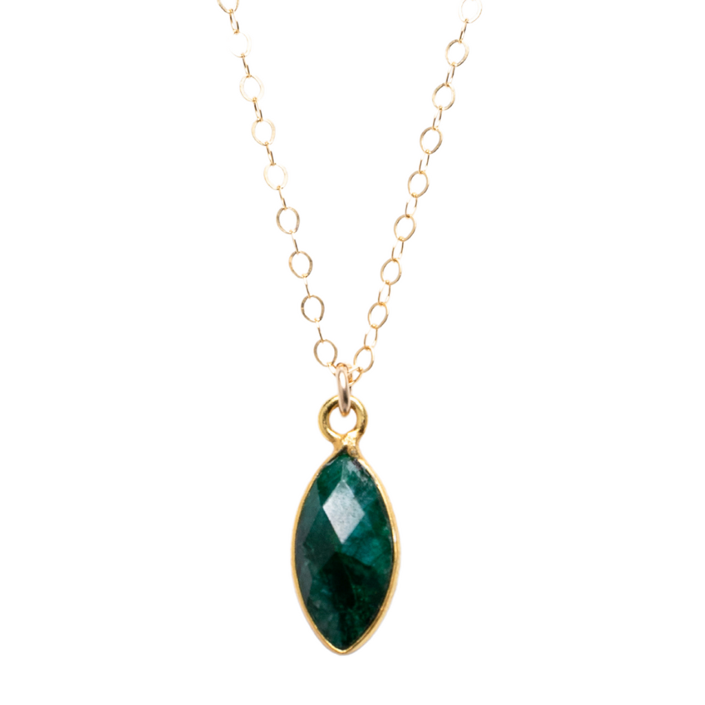 Marquise Necklace in Emerald