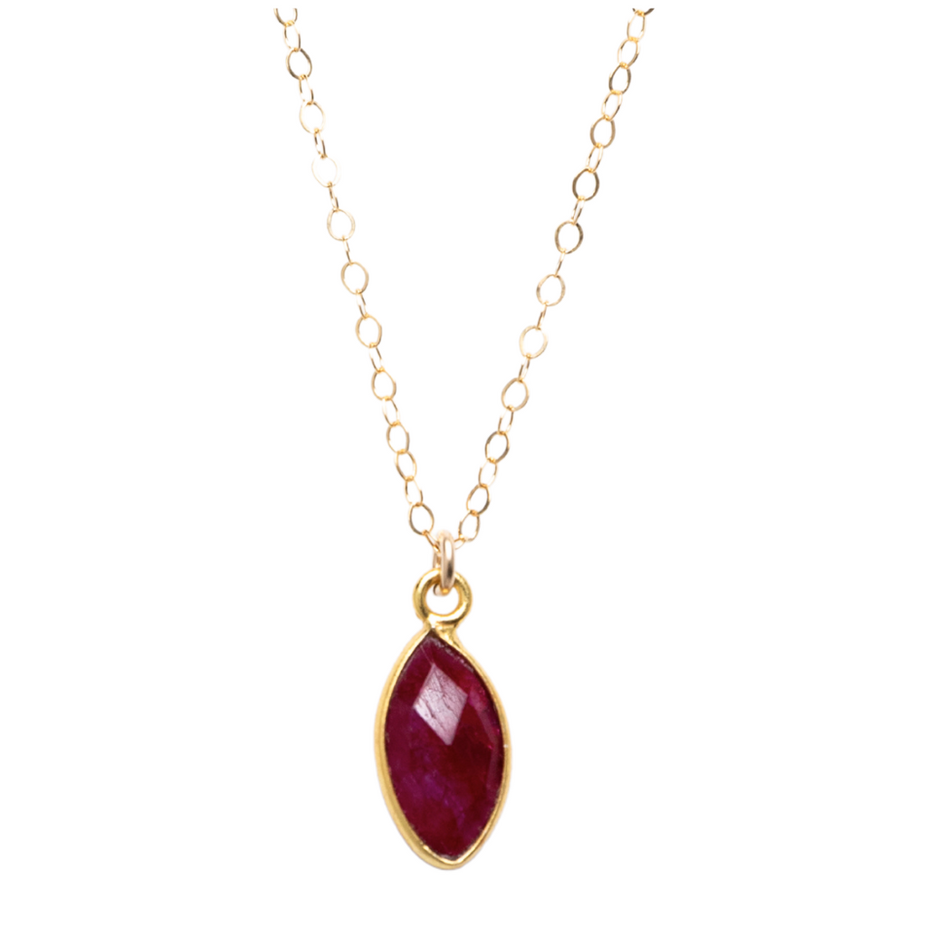 Marquise Necklace in Ruby