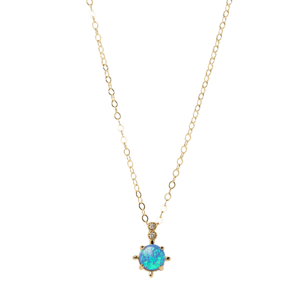 Serena Necklace in Blue Opal