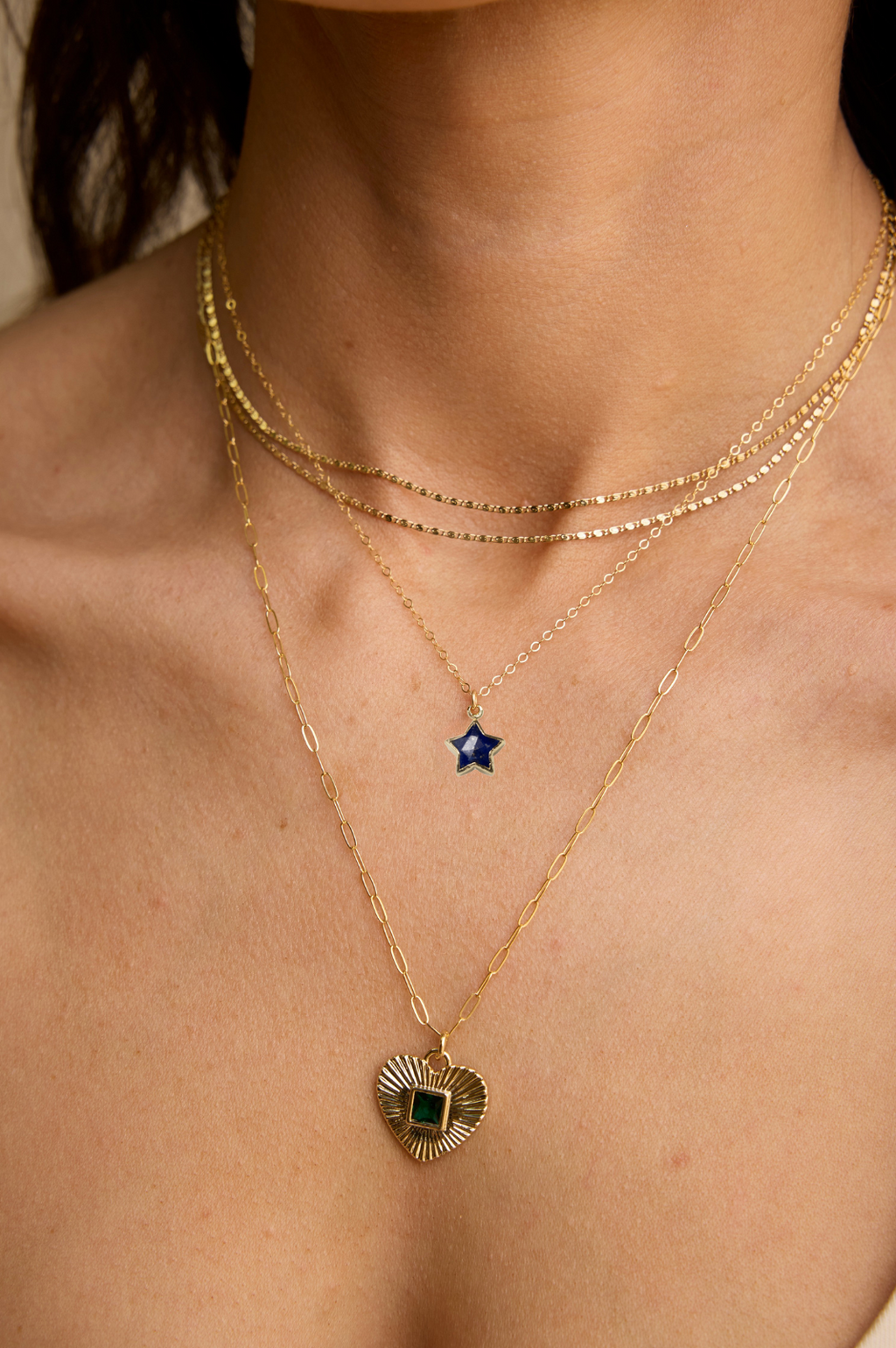 Star Necklace in Lapis