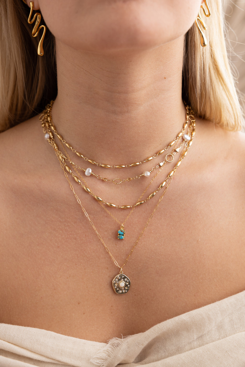 Double Turquoise LUX Necklace