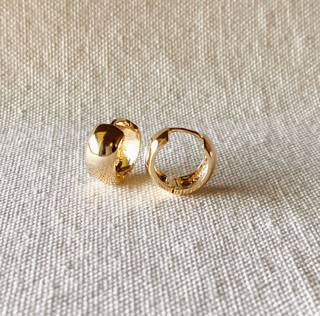 Baby Chunky Gold Hoops