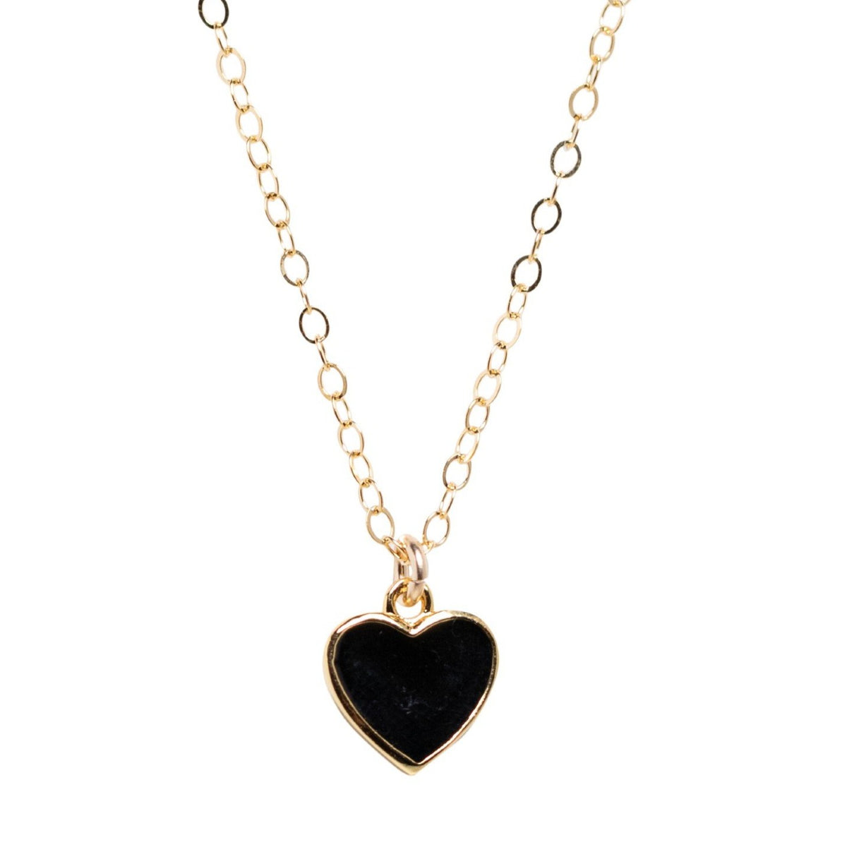 Mini Black Heart Necklace – Waffles & Honey Jewelry